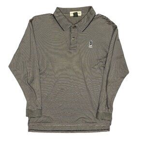 Clark Gregory Long Sleeve Polo Golf Shirt Glen Abbey Made in USA Cotton XL